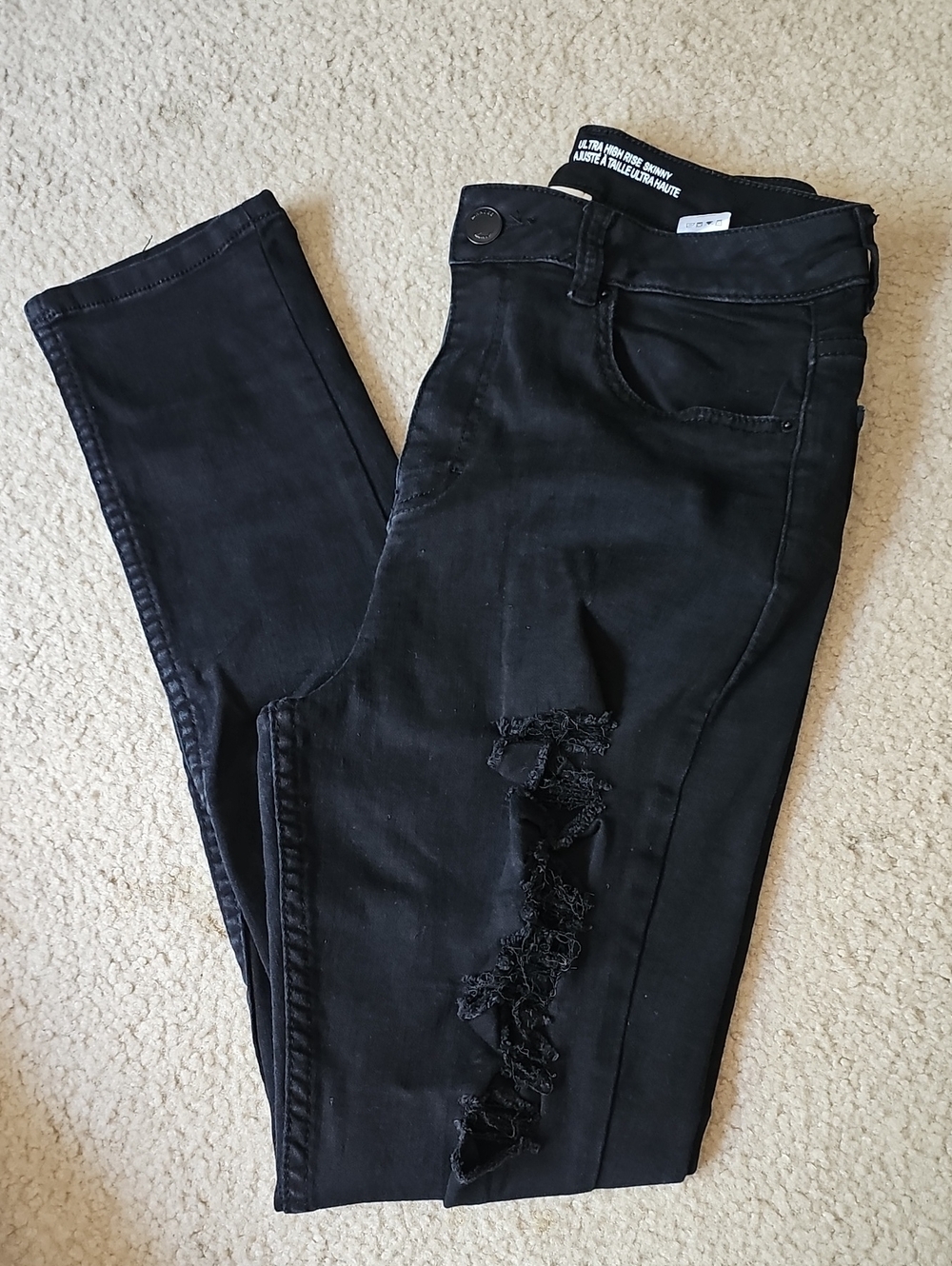 mandee Black Ripped Skinny Jeans
